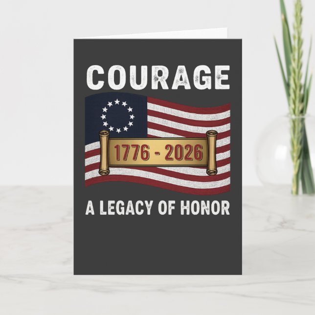 American Bald Eagle Courage Honor Tribute Card (Front)