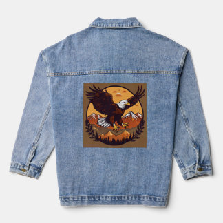 American Bald Eagle Denim Design de veste pour fem