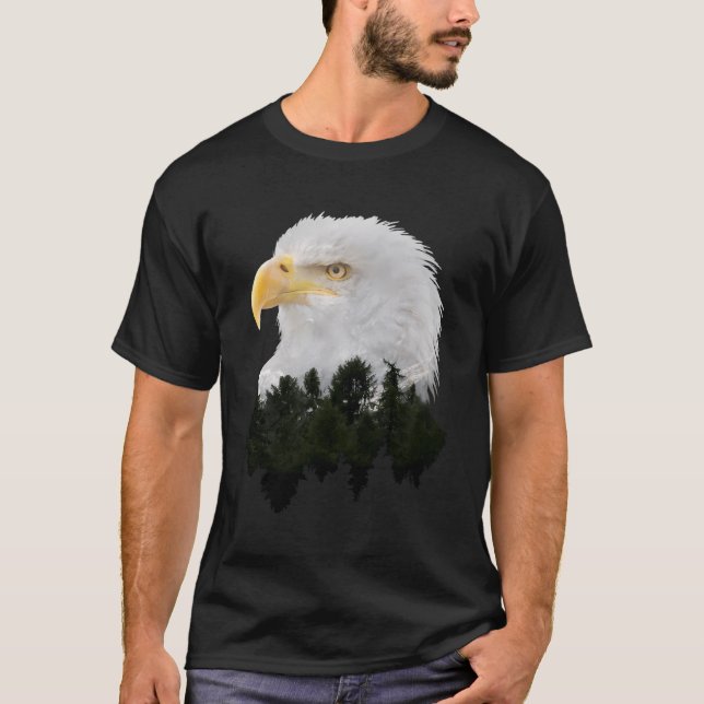 American Bald Eagle Double Exposure T-Shirt (Front)