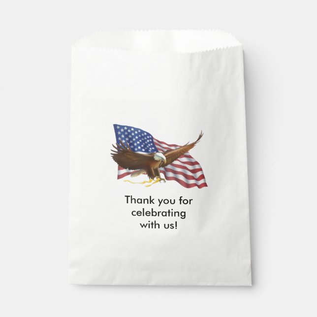 American Bald Eagle Favour Bag (Front)