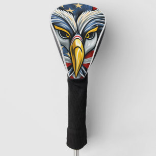 American Bald Eagle Flag Golf Head Cover
