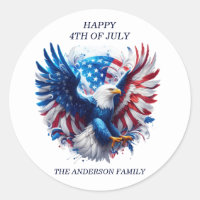 American Bald Eagle Flight Happy 4th July