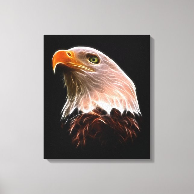 American Bald Eagle Head Canvas Print (Front)