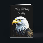 American Bald Eagle Husband's Birthday  Card<br><div class="desc">A father's birthday card with a Bald Eagle. You can personalize any of the text on this card.</div>