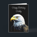 American Bald Eagle Husband's Birthday  Card<br><div class="desc">A father's birthday card with a Bald Eagle. You can personalize any of the text on this card.</div>