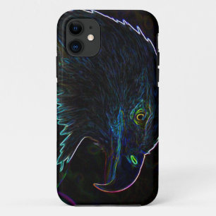 American Bald Eagle in Glowing Edges iPhone 11 Case