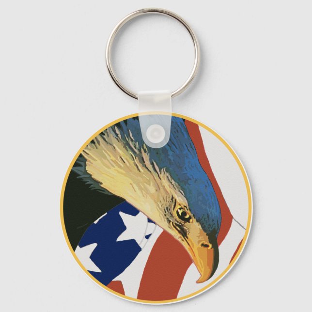 American Bald Eagle Keychain (Front)