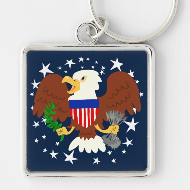 American Bald Eagle Keychain (Front)