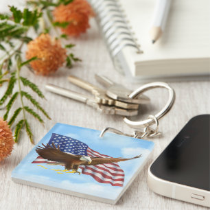 American Bald Eagle Keychain