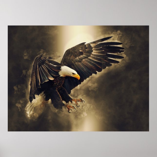 American Bald Eagle Let Freedom Soar Poster (Front)