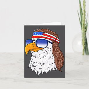 American Bald Eagle Mullet 4th Of July Funny Usa Card