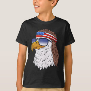 American Bald Eagle Mullet 4th Of July Funny USA P T-Shirt
