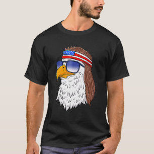 American Bald Eagle Mullet 4th Of July  Usa Patrio T-Shirt