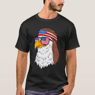 American Bald Eagle Mullet 4th Of July Usa Patriot T-Shirt
