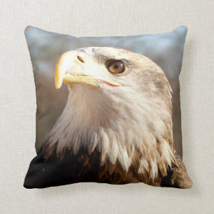 American Bald Eagle Proud Throw Pillow