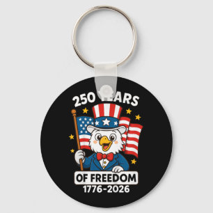 American Bald Eagle Spirit 250 Year Milestone Keychain