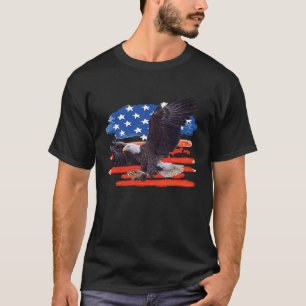 American Bald Eagle USA Flag 4th of July Eagle Fl T-Shirt