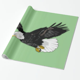 American Bald Eagle Wrapping Paper - Custom Colour