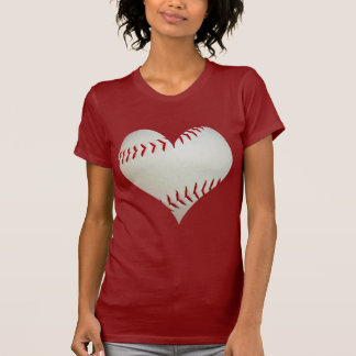 American Baseball In A Heart Shape T-Shirt