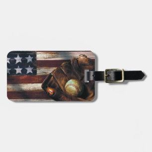American Baseball Luggage Tag