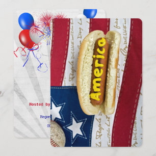 American BBQ 4th of July Party Invitation