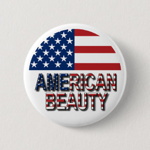 American Beauty 2 Inch Round Button