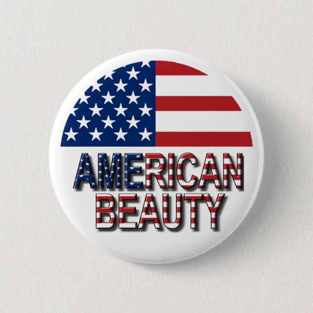 American Beauty 2 Inch Round Button (Front)