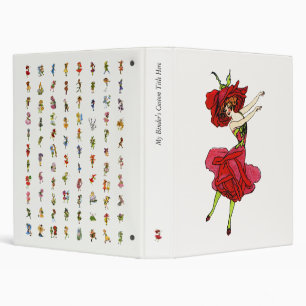 American Beauty Rose, Whimsical Flowers Book Art Binder