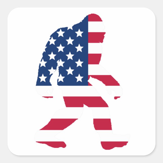 American Bigfoot Square Sticker (Front)