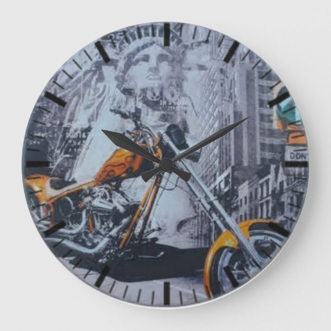 American bike Retro Large Clock (Front)