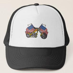 American Biker Chopper Trucker Hat