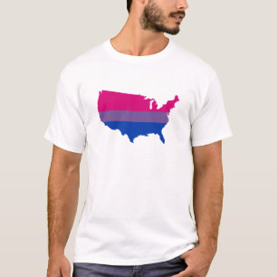 American bisexuality pride map T-Shirt