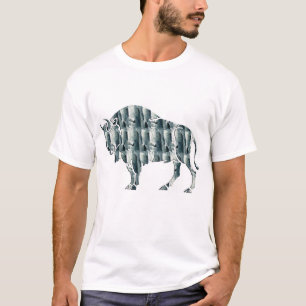 american bison buffalo design wild life colourful T-Shirt