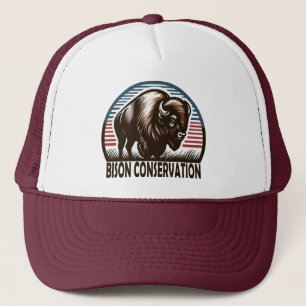 American Bison Conservation World Wildlife Day Trucker Hat