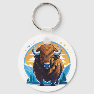 american bison keychain