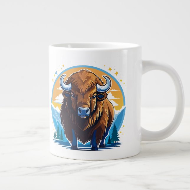 american bison large coffee mug (Right)