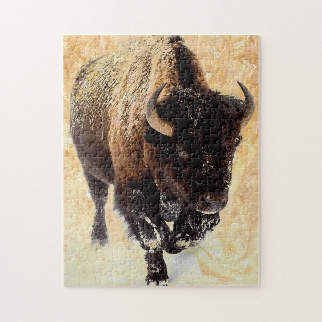 American Bison Nature Outdoor National Park Jigsaw Puzzle (Vertical)