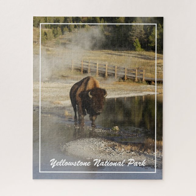 American Bison Yellowstone Wildlife Photography Jigsaw Puzzle (Vertical)