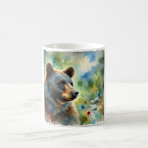 American Black Bear Watercolor 091024AREF120 - Wat Coffee Mug