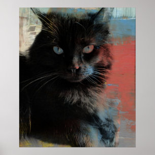 American Black Cat, affiche d'art populaire