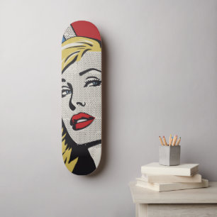 American Blonde Retro Pop Art Skateboard