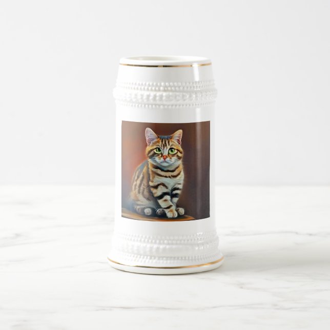 American Bobtail Cat  Beer Stein (Center)