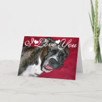 American Boxer Dog Image I Love You