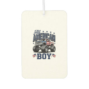 American Boy Monster Truck Vintage Patriotic Shirt Air Freshener