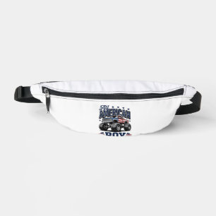 American Boy Monster Truck Vintage Patriotic Shirt Fanny Pack
