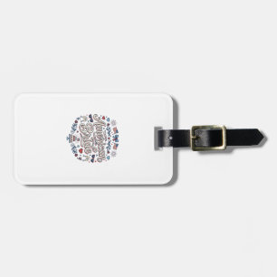 American Bride Patriotic Wedding Vector Design_1 Luggage Tag