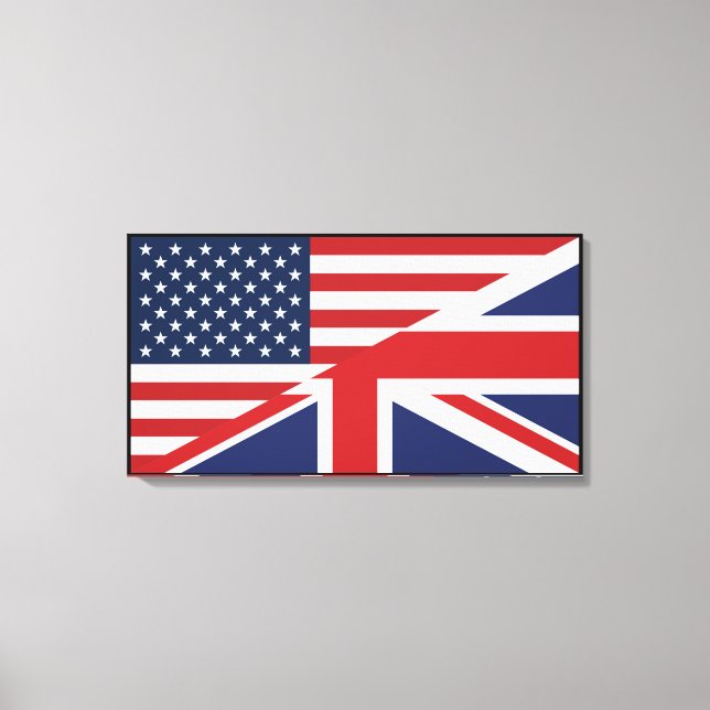 American - British Combined Flag Canvas Print (Front)