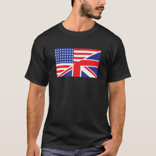 American British Dual Citizen Flag Us Uk Flag T-Shirt