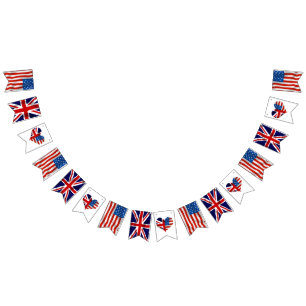 American  British flags Royal Anniversary Wedding