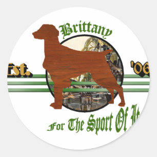American Brittany Spaniel Gifts Classic Round Sticker